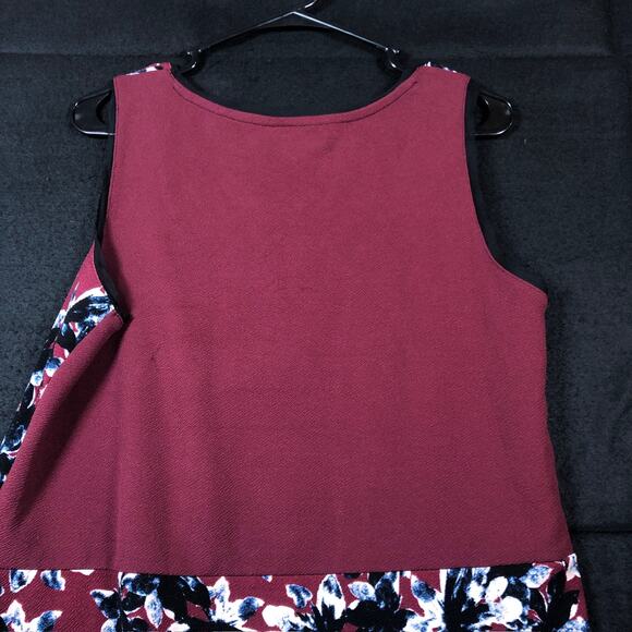 Vera Wang Womens Blouse Multicolored Floral Petite Sleeveless Stretch LP - Picture 11 of 12